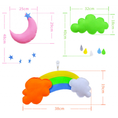 moon cloud rainbow decoration accessories